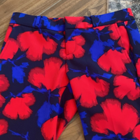 Banana Republic Ryan floral poppy sateen slim pants - Picture 4 of 8